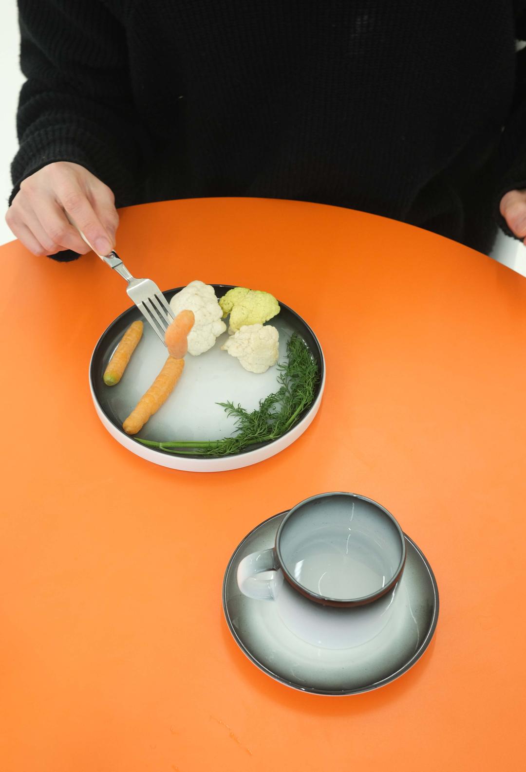 gredient mug/plate(black)