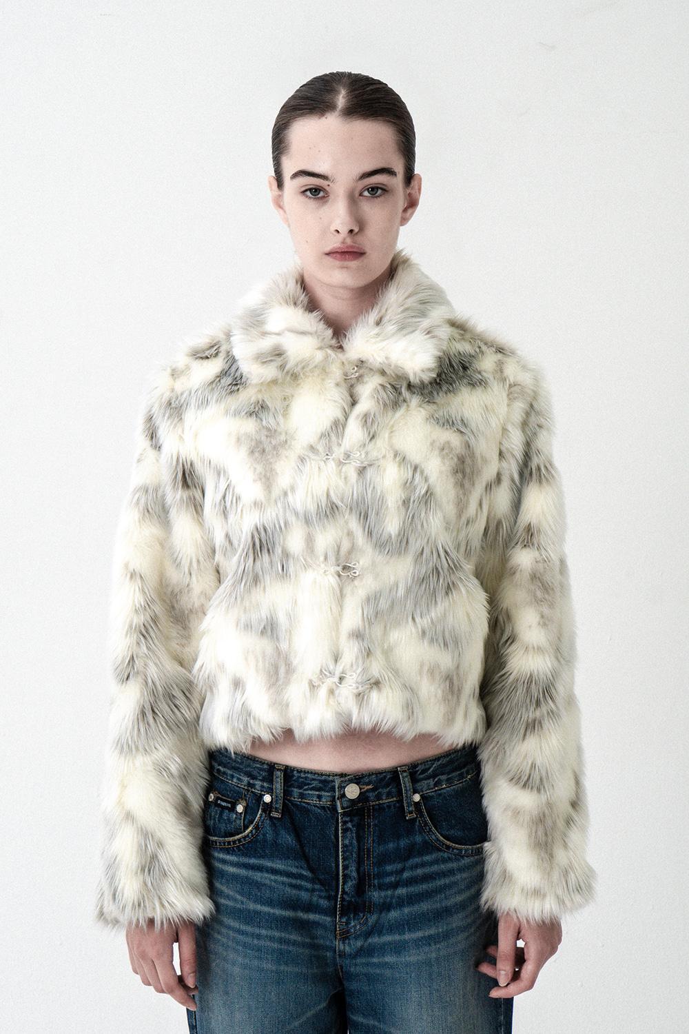 [9/26~] MIXED HAIRY FUR JACKET IVORY