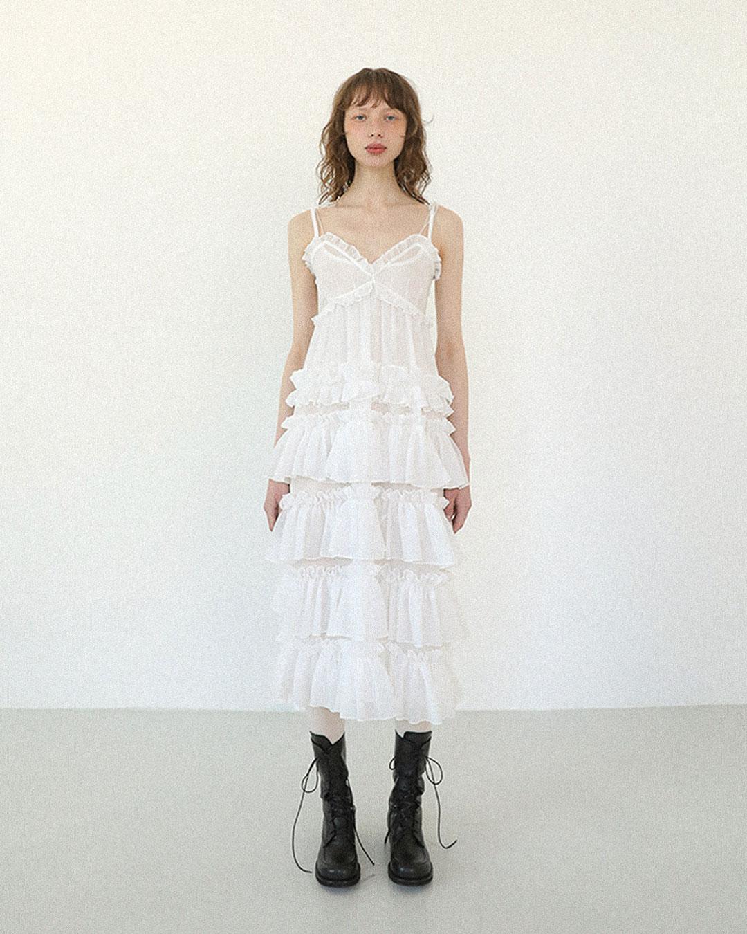 [2차] [Exclusive] flétta Sheer String Cancan Dress_2 Colors