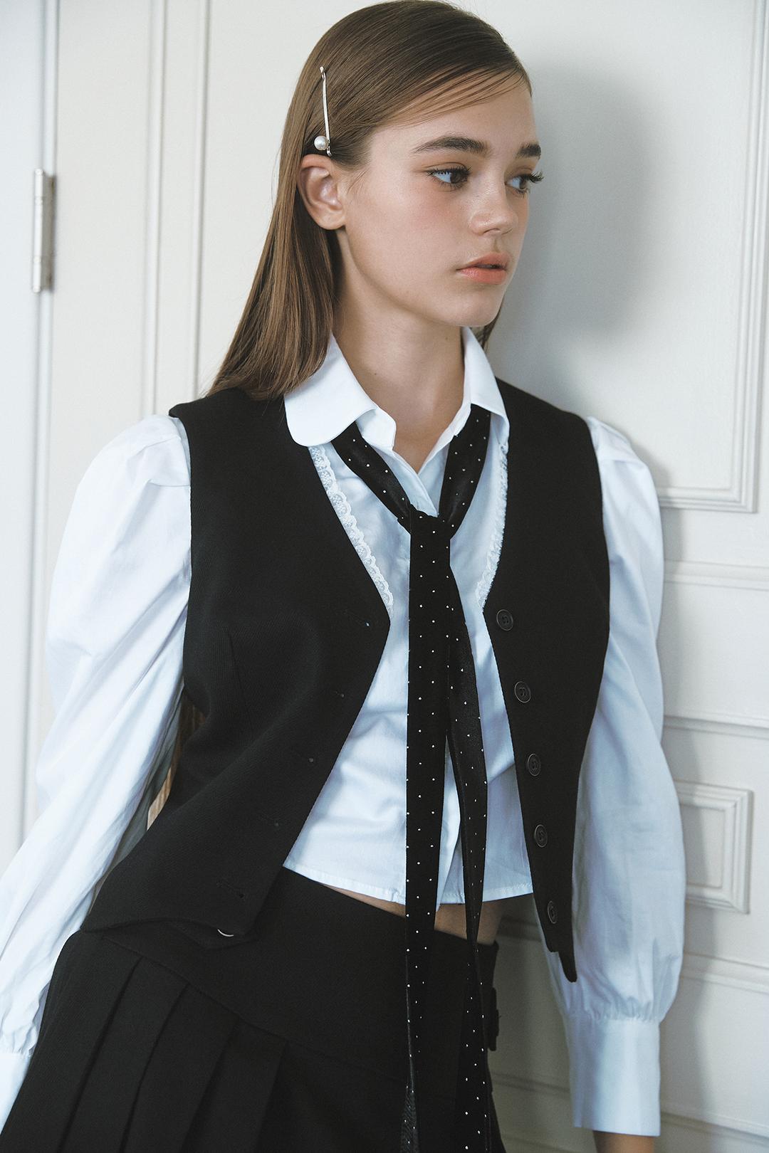 Black Velvet Dot Tie