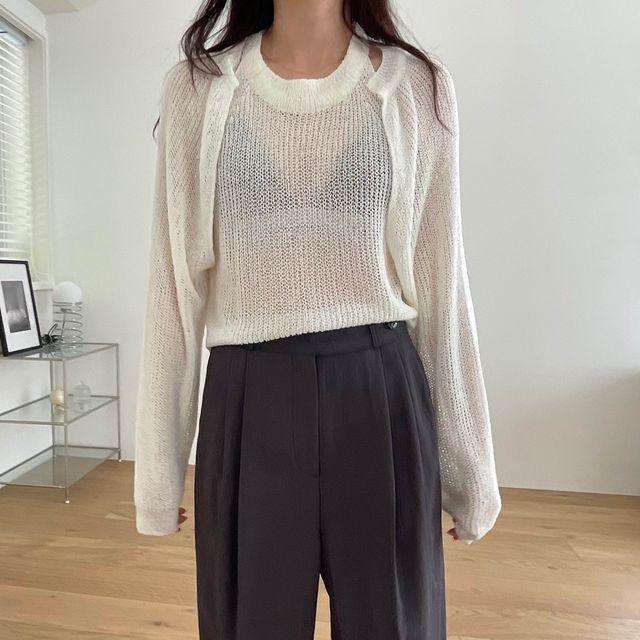 기획 하찌 니트 볼레로 가디건 걸치기 좋은 볼레로 (3color)