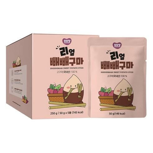 또또맘 리얼 빼빼구마 5p, 50g, 5개 - 원물간식 | 쿠팡