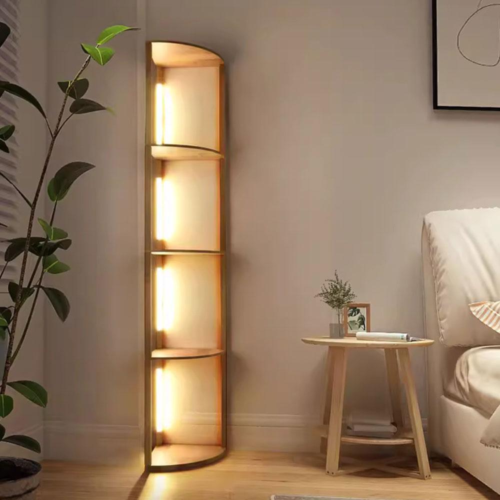 MOREART 엣지 데코레이티브 라이팅 우든 선반