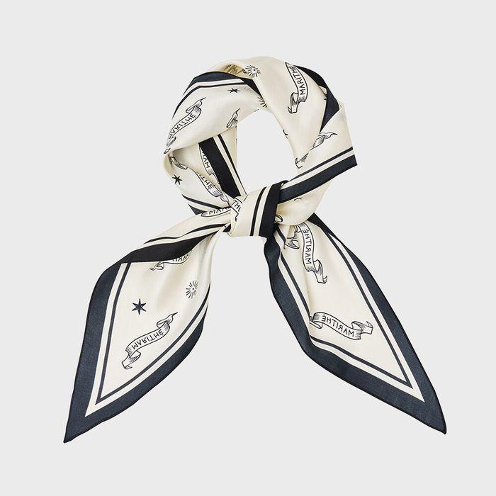LOGO PATTERN DIAMOND SCARF ivory