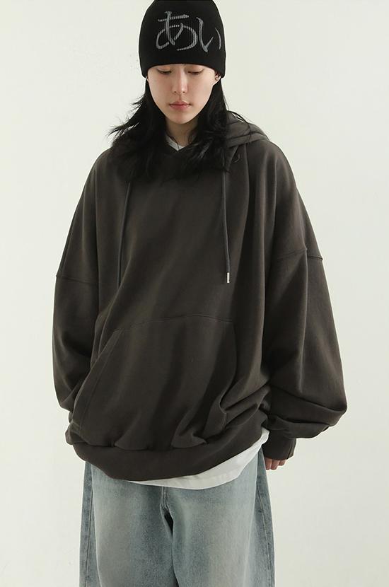 oversize washed cotton hoody (unisex)