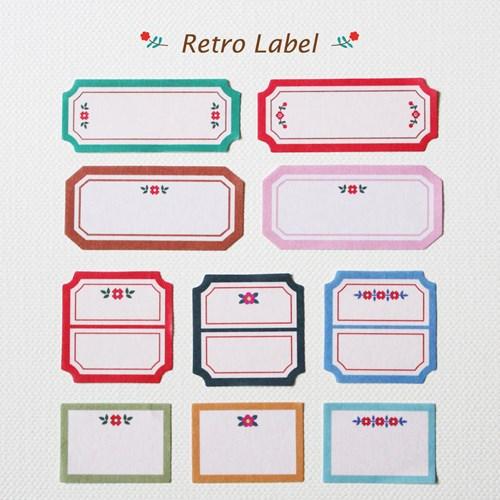 Deco Sticker-Retro Label