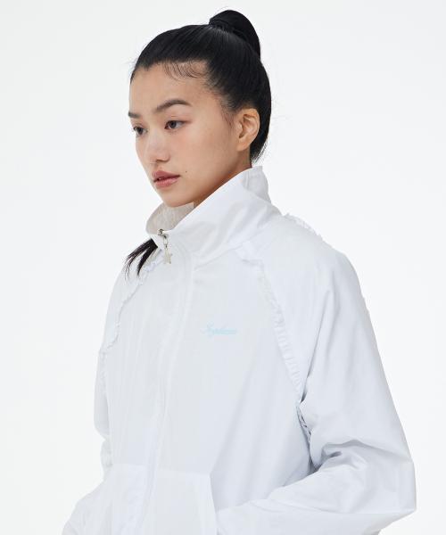 Check Frill Reversible Jumper (white)