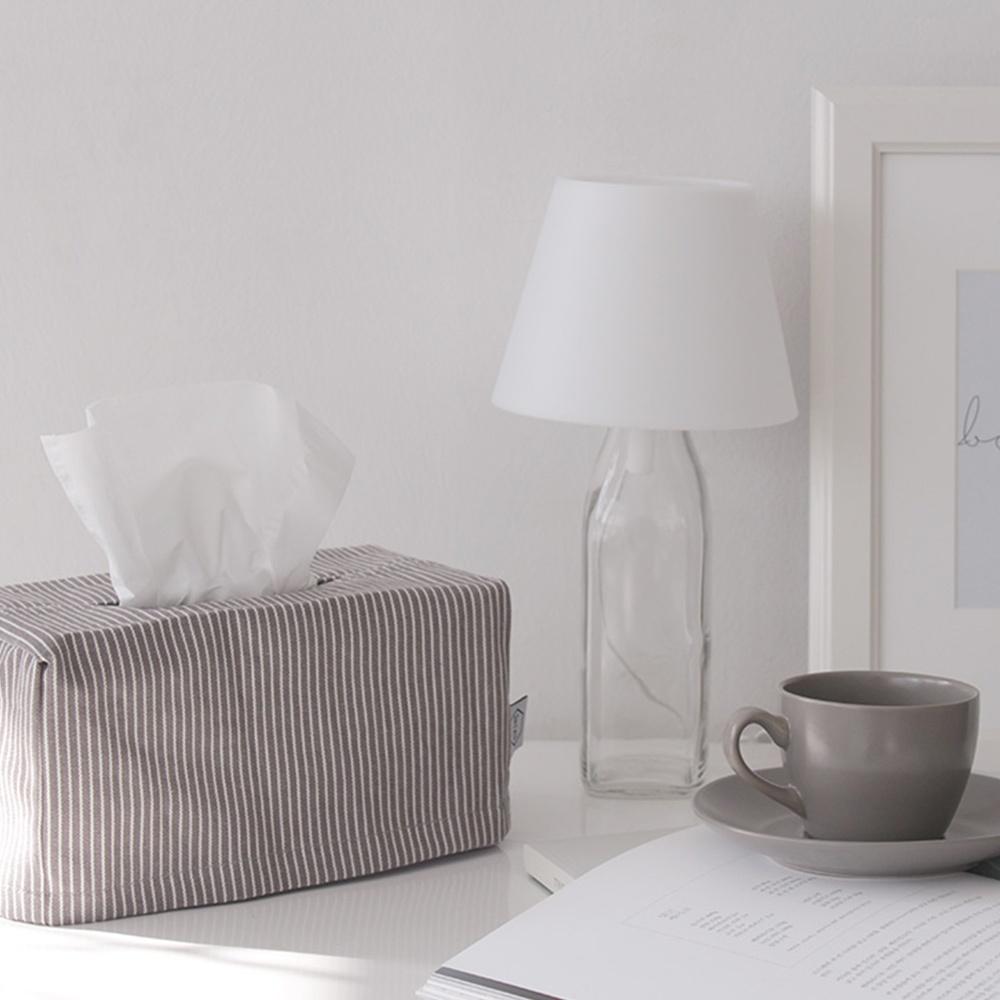 데님 스트라이프 티슈커버 _ 그레이