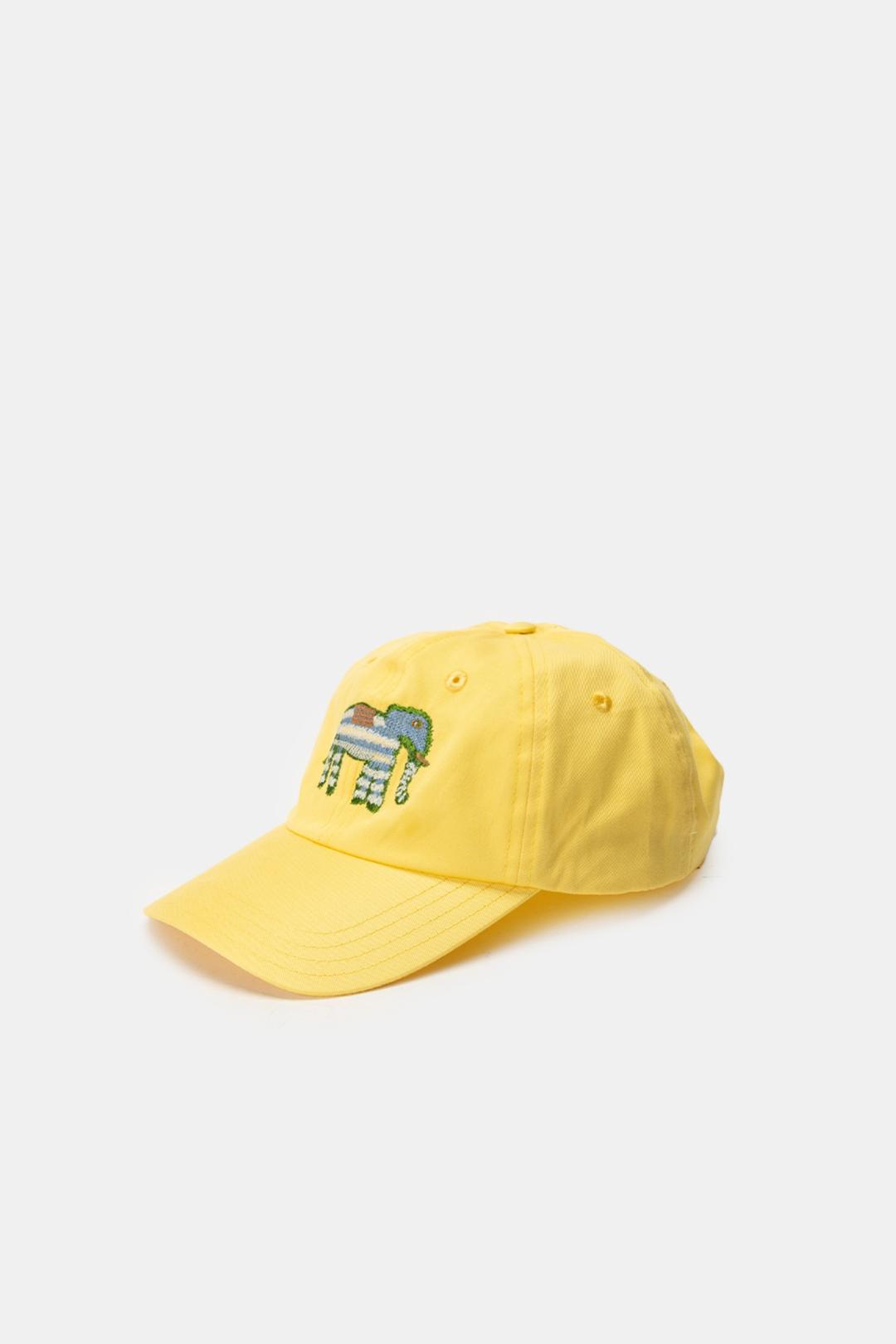 (25SS) ELEPHANT EMBROIDERED BASEBALL CAP LEMON