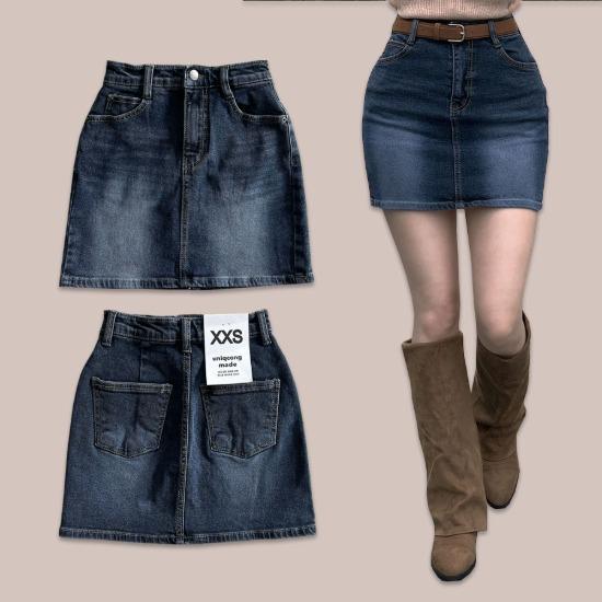 [자체제작🧁/허리쏘옥/히든밴딩] 허쏙골넓 쫀득 인생 워싱 청치마