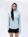 BUTTON SLIT MESH TOP MINT