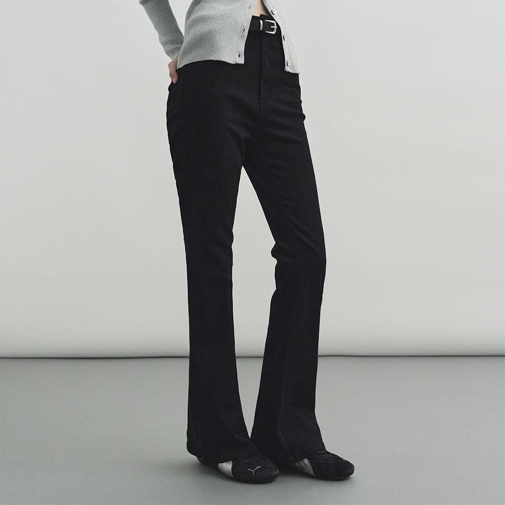 [Premium] 슬림핏 부츠컷 데님 팬츠 블랙 MDPT064BLACK