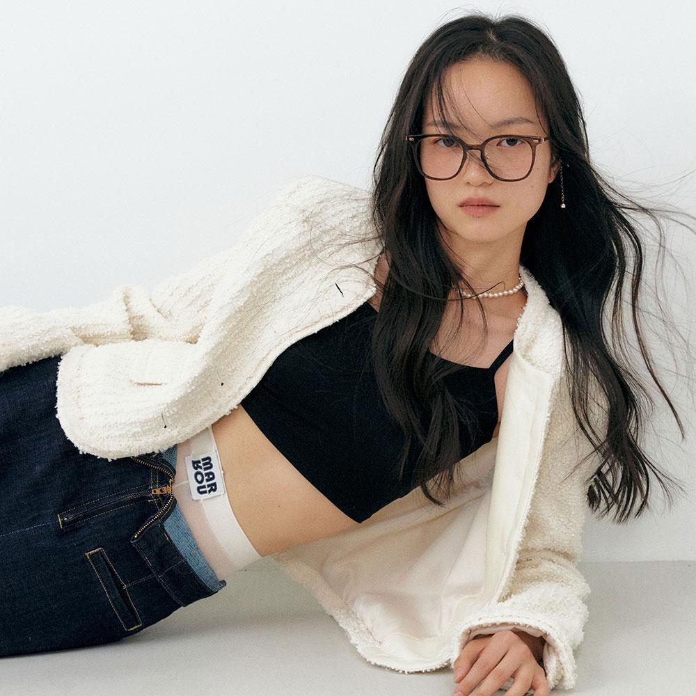 25 Spring_ Cream Cotton Tweed Blazer