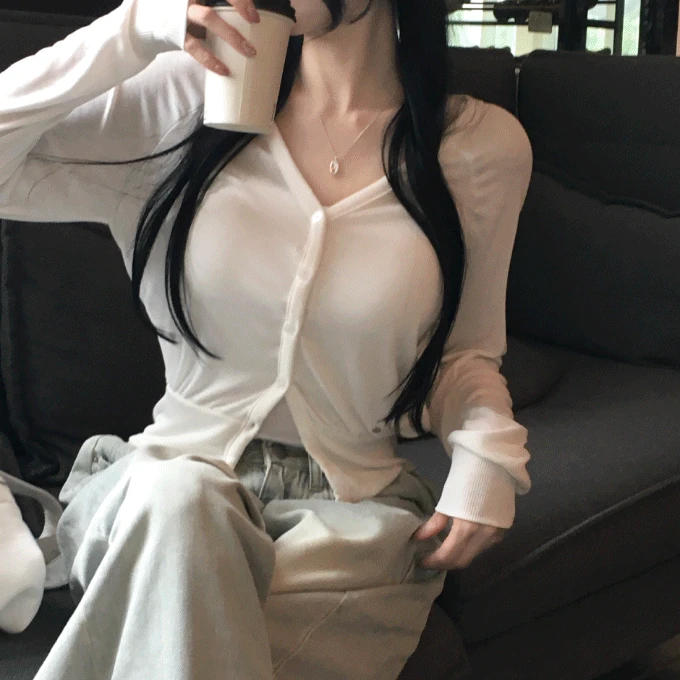 [자체제작] 젠틀 나그랑 브이넥 심볼 가디건 -4 color