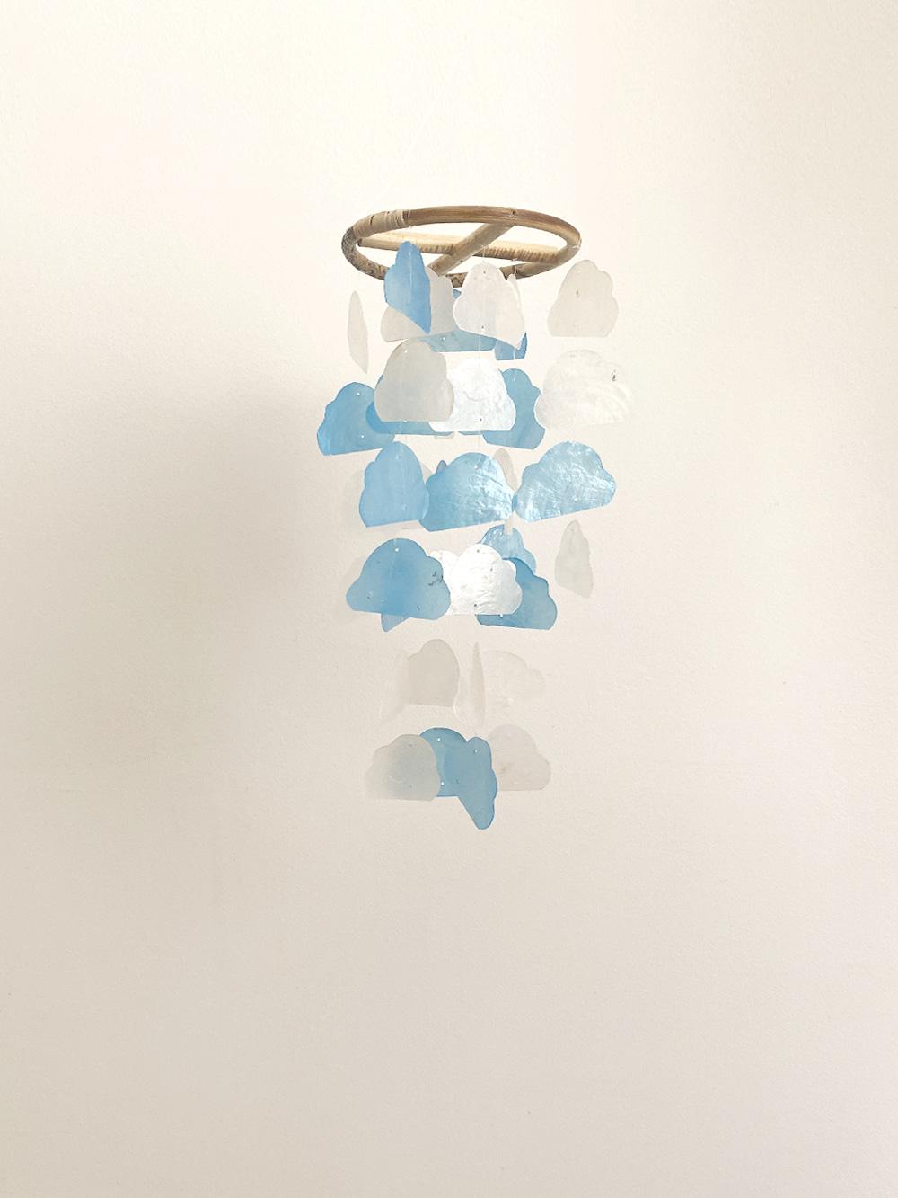 [20USE_0660]스웨덴 베이커리(구름) 자개모빌 DIY-KIT_네츄럴&블루
