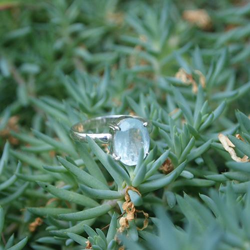 Cut 아쿠아마린 Ocean Blue 반지