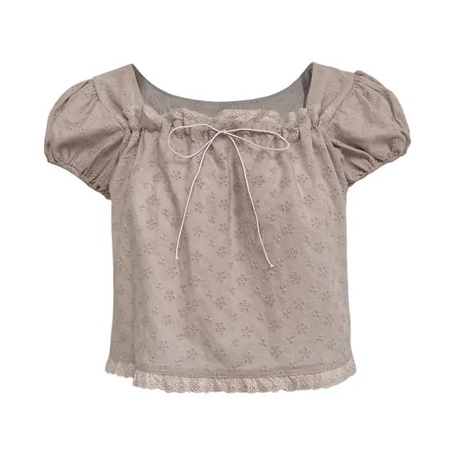 모리 펀칭 블라우스