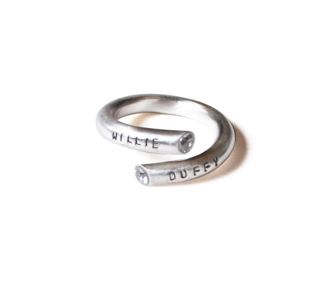 Gemstone Stamp Ring (Spiral ver.)
