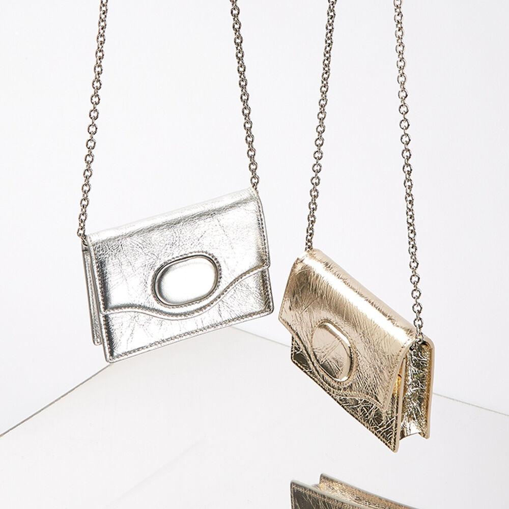 EGGSHELL PETITE CHAIN BAG_CHAMPAGNE