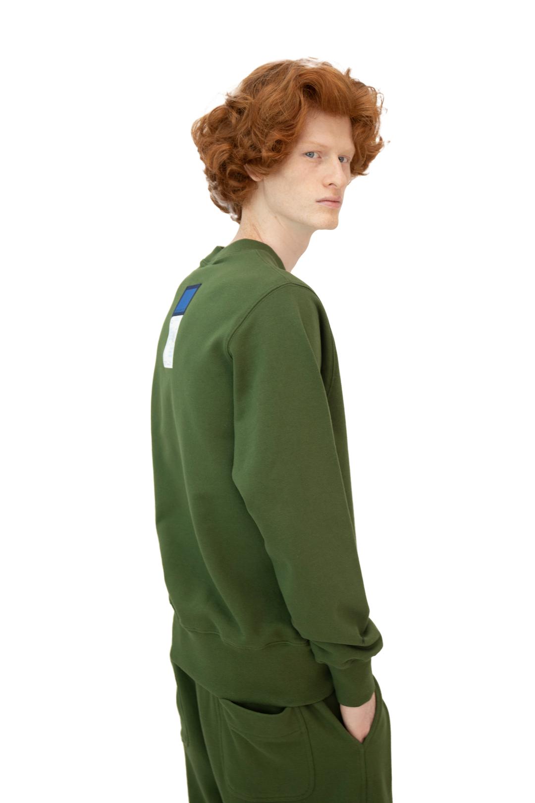 BACK LOGO SWEAT SHIRT_OLIVE GREEN