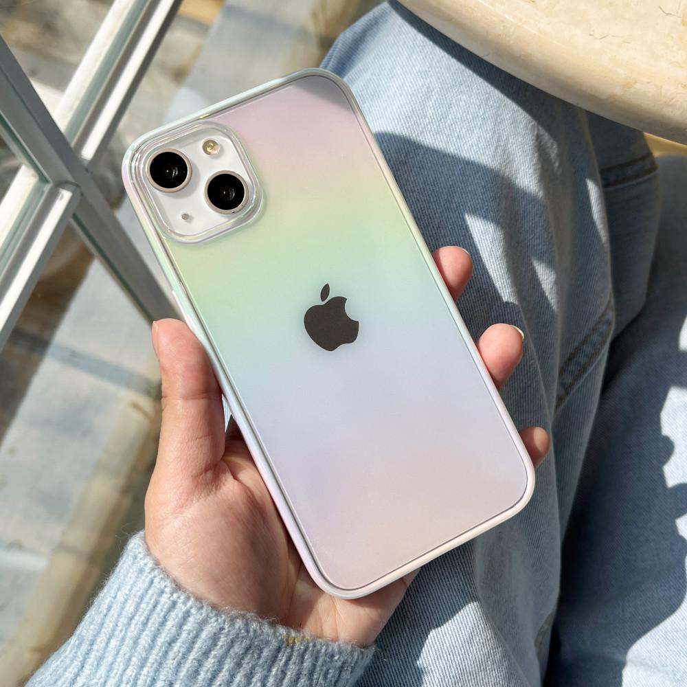 아이폰 13 케이스 홀로그램 하드 오로라