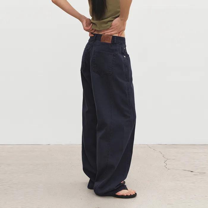[6차/예약배송] [기장선택] Curved denim (vintage blue)