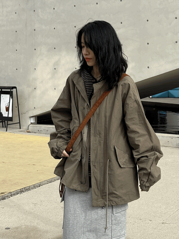 (후드 Ver. 선택)  two-way safari jacket / 사파리 야상자켓 후드야상