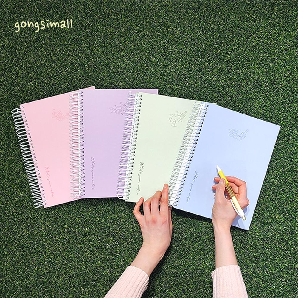 8000 대용량 두꺼운 스프링 노트  줄공책 단단한 표지 인덱스 병원접수 대학 유선노트