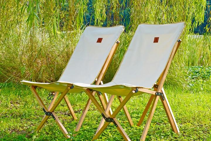 접이식 캔버스 우드 캠핑의자