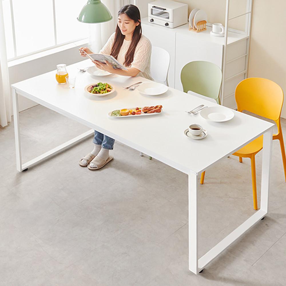 e스마트 스틸 사각 거실 주방 카페 식탁 테이블 4인 1200x600 이상