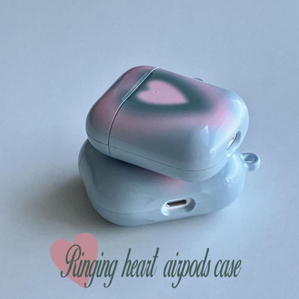 Ringing heart airpods case (mint)