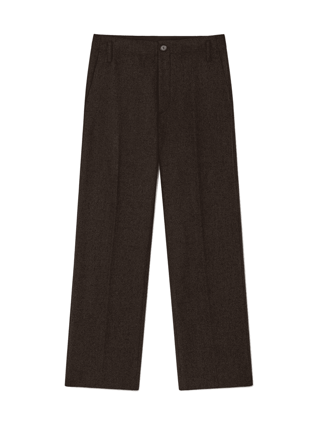 G STRAIGHT WOOL PANTS (BROWN)