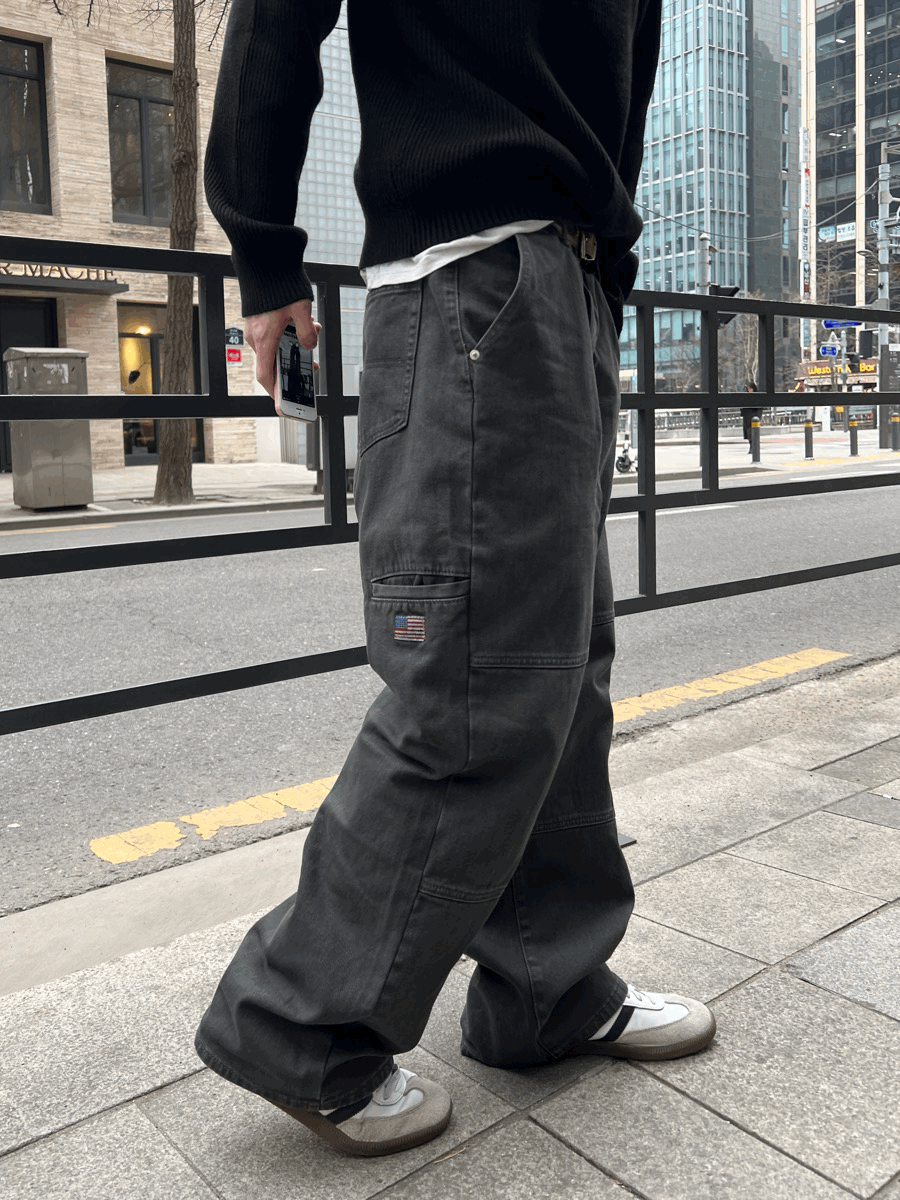 (주문폭주) america dying work cotton pants