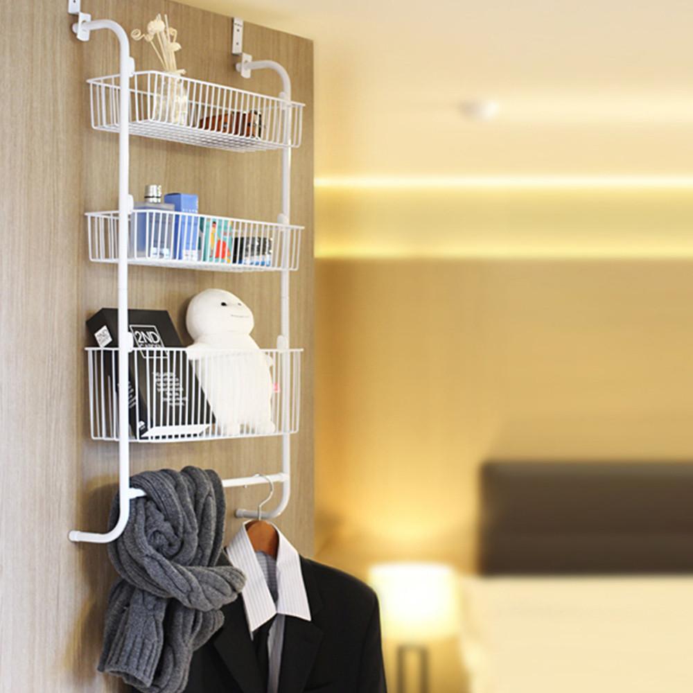 노바리빙 3단 문걸이 선반 간편 DIY 메탈 화이트