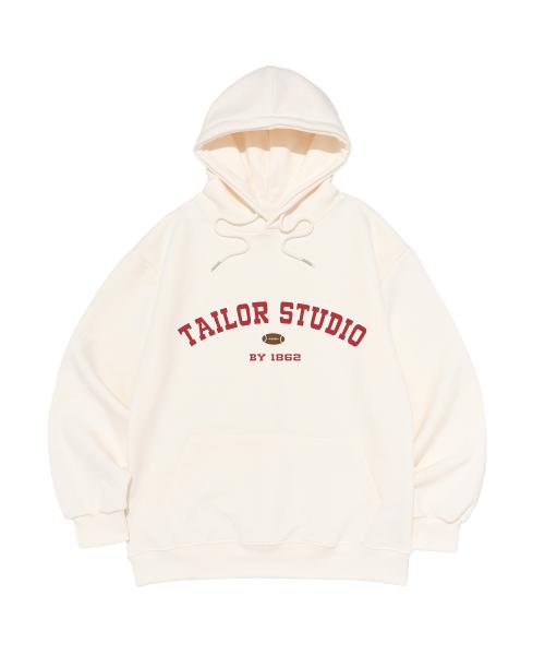 [기모/NO기모] 컬리지 아치 로고 후드 (아이보리)