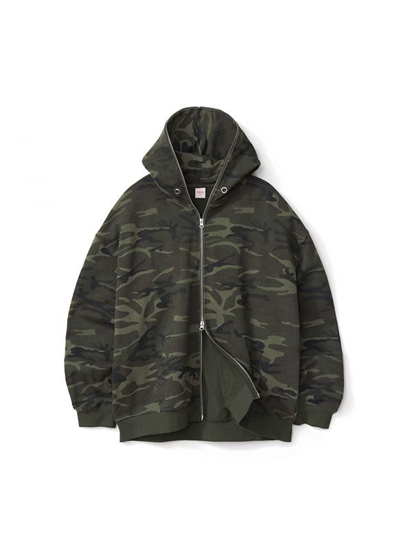 [10월 23일 예약 배송] 자이언트핏 솔리드 후드집업(카모카키)