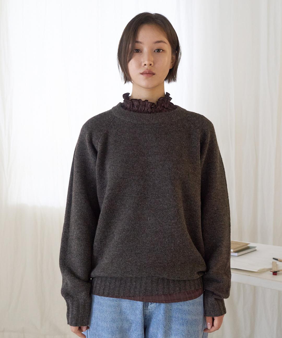 Oversized-fit Soft Knitwear (Brown)