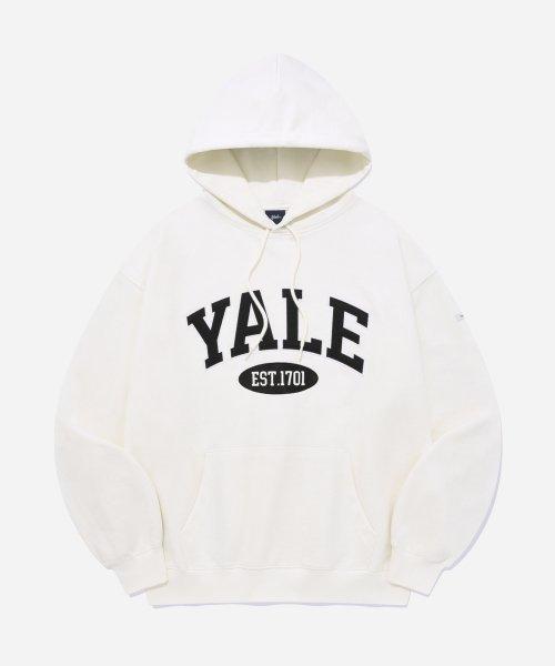 (23FW) 2 TONE ARCH HOODIE IVORY