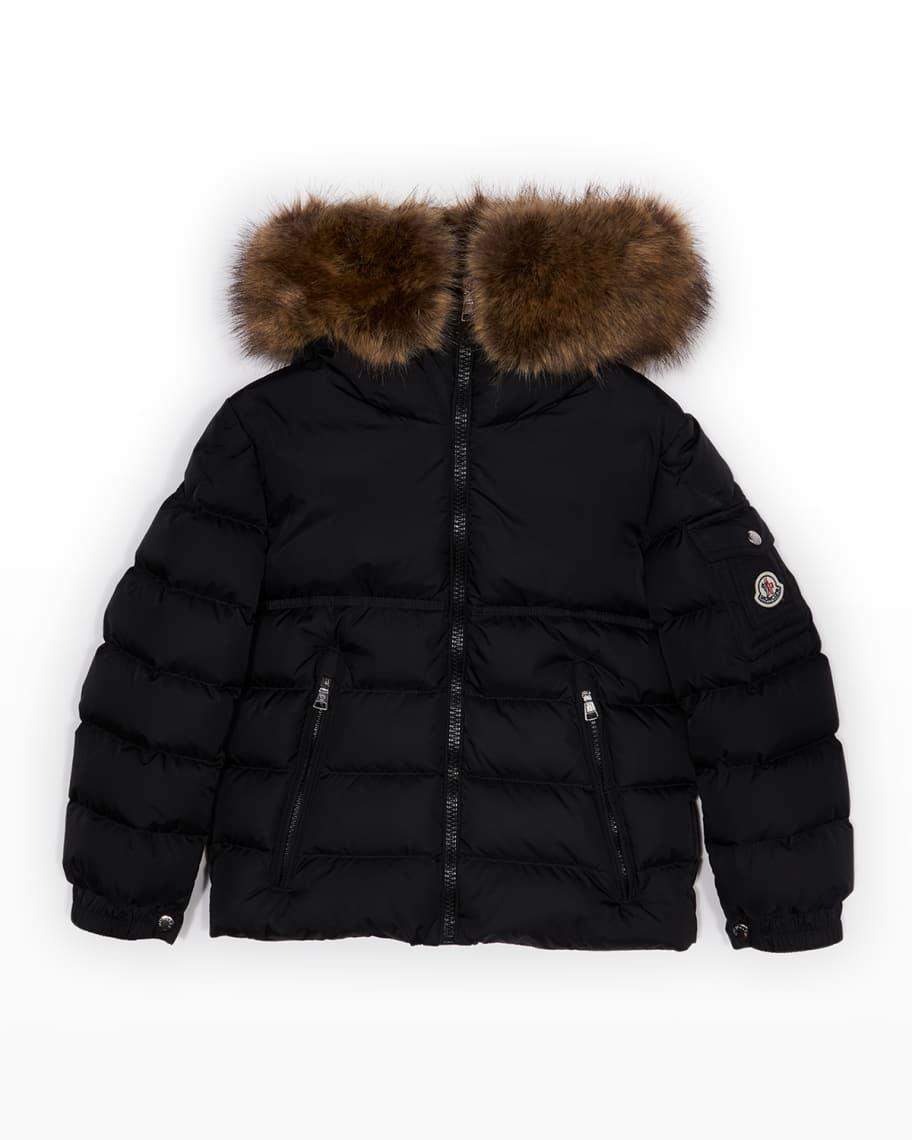 Boy's Byron Faux Fur Hooded Puffer Jacket, Size 8-14