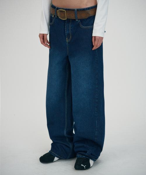 STANDARD CURVED DENIM [DARK BLUE]