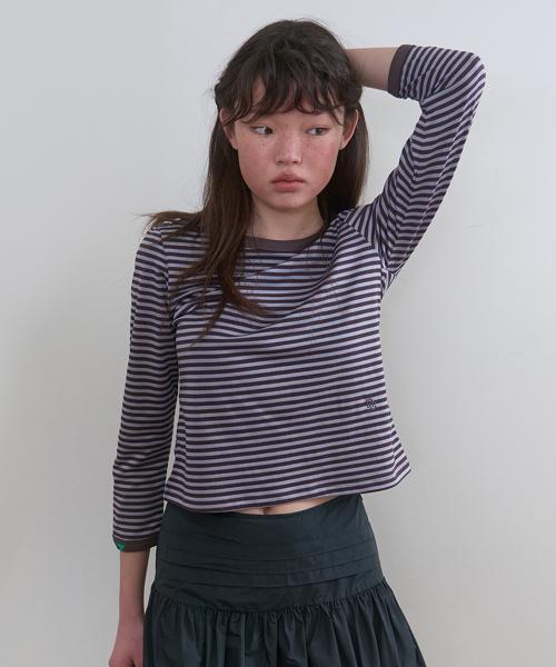 319. 숄더 스냅 티 _ 브라운