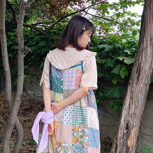 (재입고)새콤 패치원피스-블루