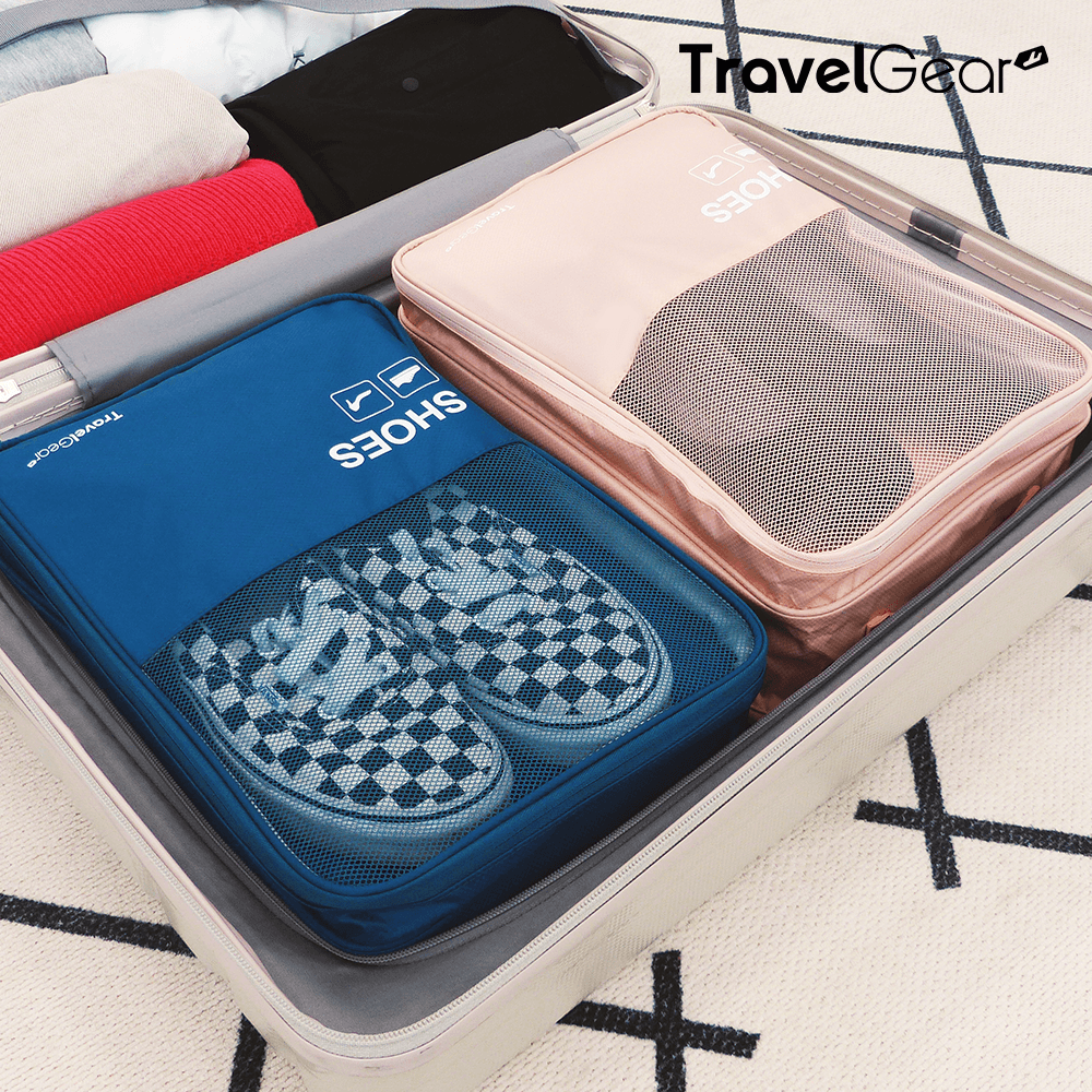트래블기어 [직진배송]트래블기어 신발파우치 슈즈케이스 실내화 휴대용 골프 방수 여행용파우치