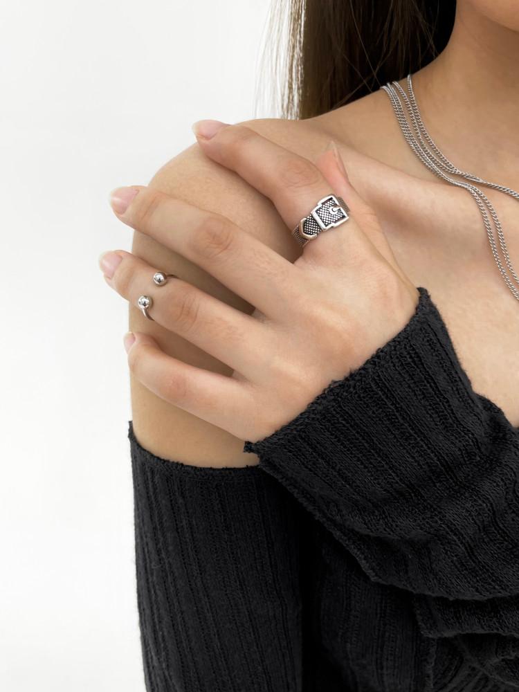 [Uzl tag/유즐텍] silver belted ring