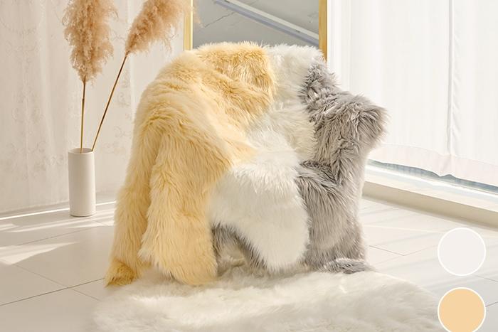 [무료배송] 에코퍼 양털 물결 러그_3size 3colors