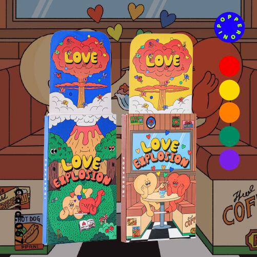 [신상품]  파퍼로니 사랑폭발 폭죽 카드 홈파티 생일파티 용품 베이비샤워 브라이덜샤워 소품