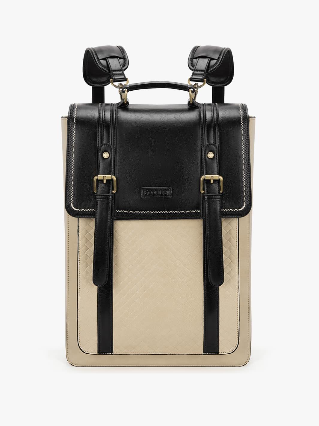 Dolce Weave Vegan Leather 15.6-Inch Backpack - Black