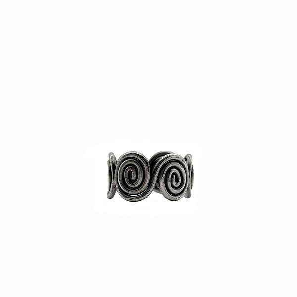 KAREN HILL TRIBE silver repeated Swirl Ring
