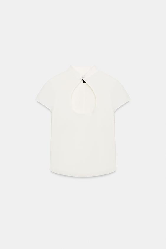 スタンドカラーオープントップ