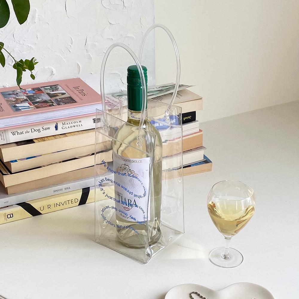 스튜디홈 웨이브 와인 칠링백 쿨러 아이스버킷 보냉백 쿨링백 샴페인 PVC 레터링 제작